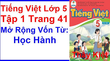 Tiếng Việt Lớp 5 Tập 1 Trang 41– Mở Rộng Vốn Từ: Học Hành – Cánh Diều
