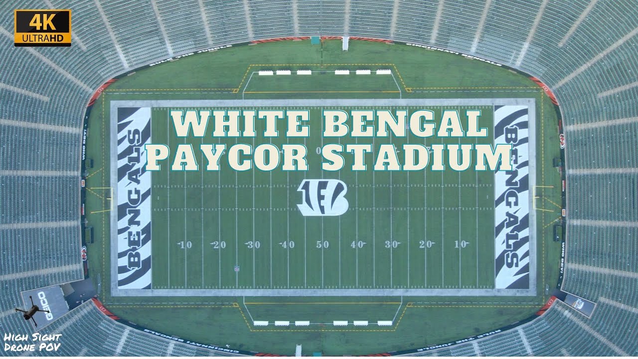 4K Drone Footage - White Bengal Field Preparations - Paycor Stadium ...