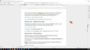 SAMPLE VIDEO from Python Foundations Course - Tuples and Sets