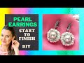 How To Make FANCY Bead Pearl Earrings at Home | STEP by STEP Tutorial for BEGINNERS