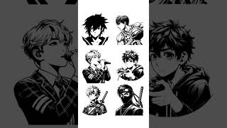"👦 Dynamic Anime Boy Characters: Unite for Epic Quests!  #art #drawing #colors  #reels  #shorts