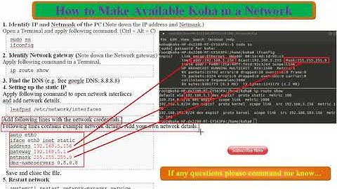 How to Make Available Koha in a Network (IP configuration) | Lib Power Tech