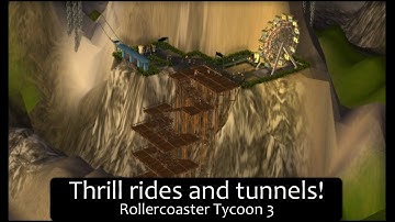 Thrill rides and tunnels! | Mountains pt.2 | Speed Build | RCT3