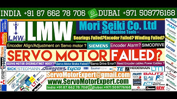 LMW Mori Seiki CNC Servo drive Fail Causes, Servo motor encoder problem, Feedback Drive Fault Error