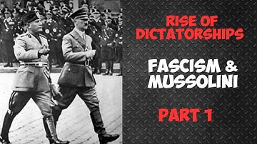 Rise of Dictatorships (Part 1) | ICSE Class 10th History | Mussolini and Fascism