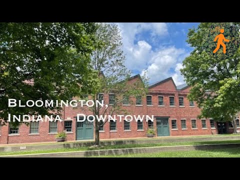 Bloomington, Indiana - Downtown - Virtual Walk - 4K - Slow TV