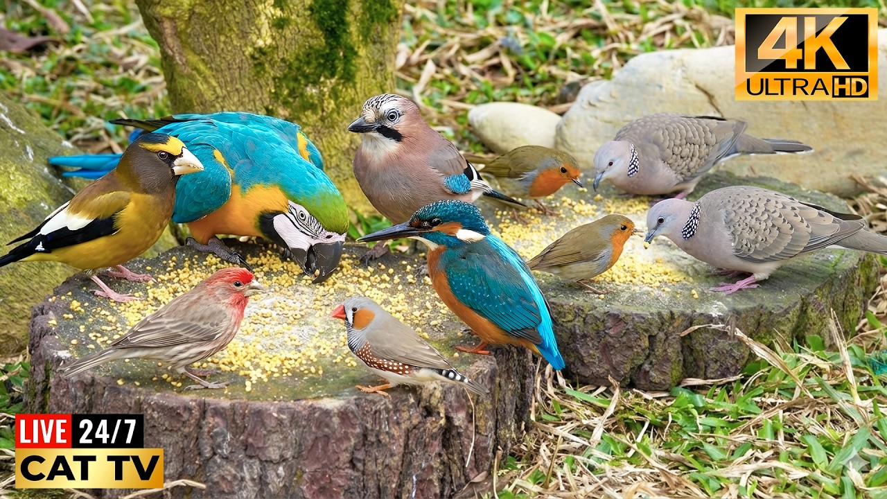 🔴 LIVE 24/7: Cat TV to Stop Boredom 🐱 Birds for Cats to Watch