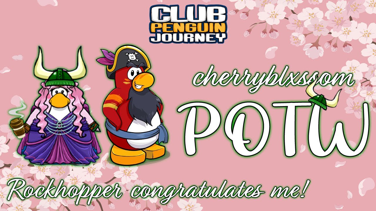 Rockhopper congratulates me on getting POTW! | Club Penguin Journey