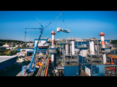 Industrial plant time lapse | Incineration of hazardous waste | Documentation of laundry replacement
