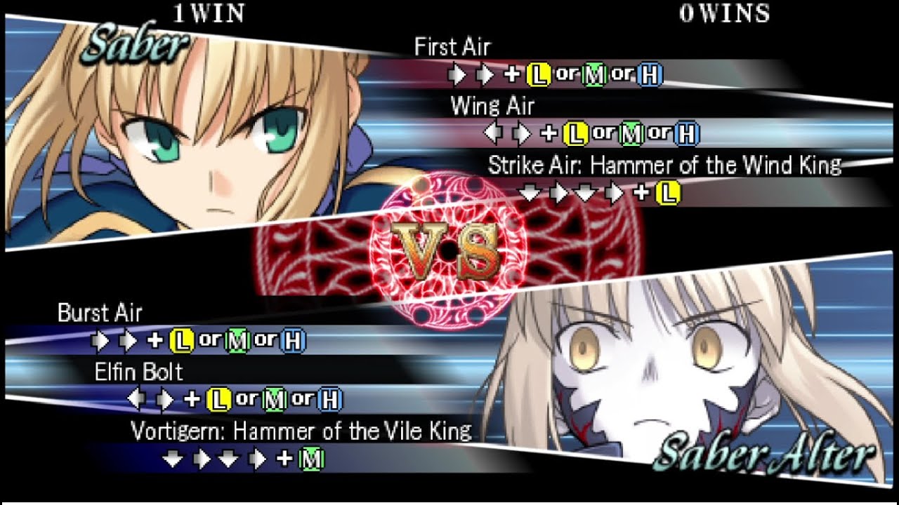 Saber.EXE ( saber alter vs saber ) - Fate Unlimited Code