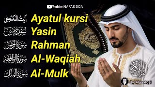 Quran recitation in a peaceful voice I Alfatiha, ayat alkursi, yasin, alwaqiah, arrahman, Alaa aqel