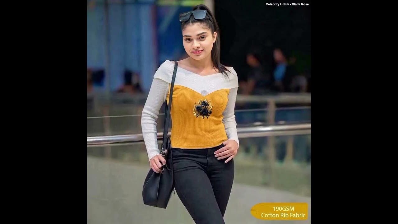 Celebrity Tee S / M / L 1900 Rib Material Stretchy Cotton Fabric
