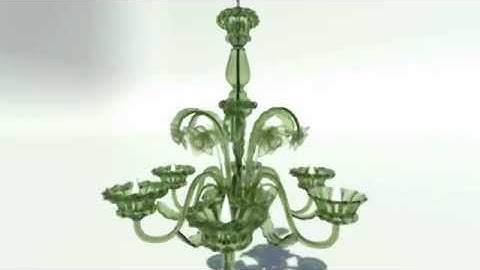 chandelier model animation in 3dsmax