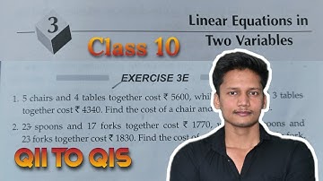 Rs Aggarwal  Exercise 3E Q11 to Q15 | Class 10 Linear Equations in two Variables CBSE | New Syllabus