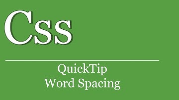 QuickTip #158 - CSS Tutorial - Word Spacing | HTML | style
