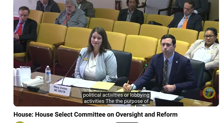 NC General Assembly - House Select Committee on Oversight & Reform   Oct 22