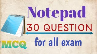 Notepad important objective question || नोटपैड के कुछ महत्वपूर्ण प्रशन् ||