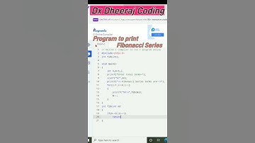 How to print Fibonacci Series || C Programming || Computer Science Engineering || #shorts