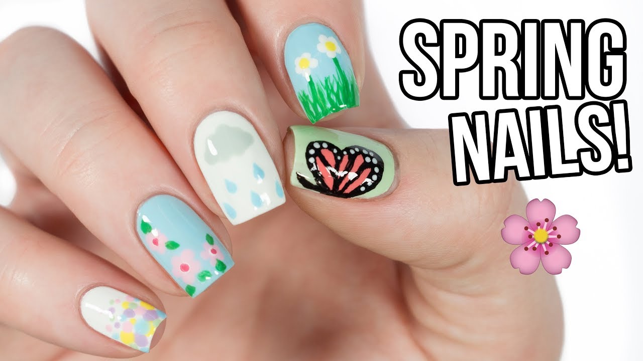 5 Cute Nail Art Designs For SPRING! 🌸