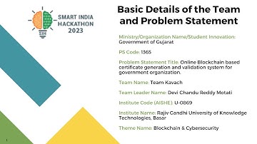 SIH 2023 || TEAM KAVACH || Project Explanation Video