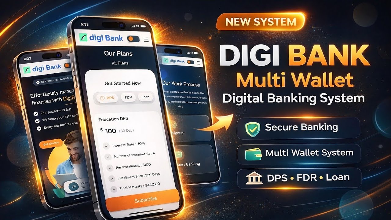 DigiBank – продвинутая цифровая банковская система с поддержкой нескольких кошельков, виртуальной...