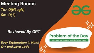 Meeting Rooms | Array | GFG POTD | C++ | Java | Code Kar Lo