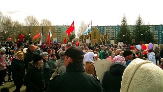 2022-05-09 День Победы и Парад в Гидростроителе, +5° C, Братск, Сибирь, Россия