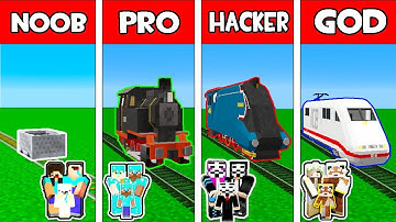 Minecraft - NOOB vs PRO vs HACKER vs GOD : FAMILY TRAIN in Minecraft Animation