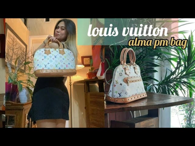 Pre-Owned Louis Vuitton Alma PM Monogram Multicolor Satchel 