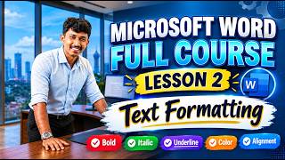 MS Word Full Course – Lesson 02 | Text Formatting | Sinhala ICT