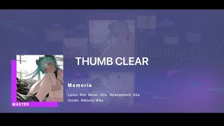 MEMORIA [MASTER 34] THUMB CLEAR !