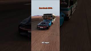 The Science of Survival:  Survival Chances | Bugatti Chiron versus bus at different speeds