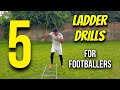 ⚽ 5 Speed &amp; Agility Ladder Drills For Footballers| Ladder Drills For Footballers 🔥 #indianfootball