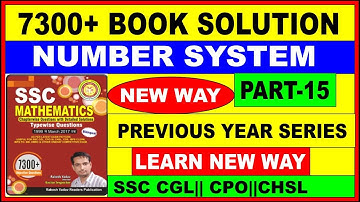 NUMBER SYSTEM PART-15[ 7300+ MATH BOOK RAKESH YADAV ]Q.NO-201 TO 210 FOR SSC CGL| CPO||CHSL||RAILWAY