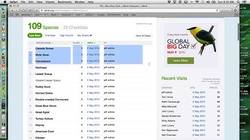 eBird Novice Tutorial #1 Explore Data