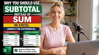 Why You Should Use SUBTOTAL Instead of SUM in Excel (Here's the Difference)