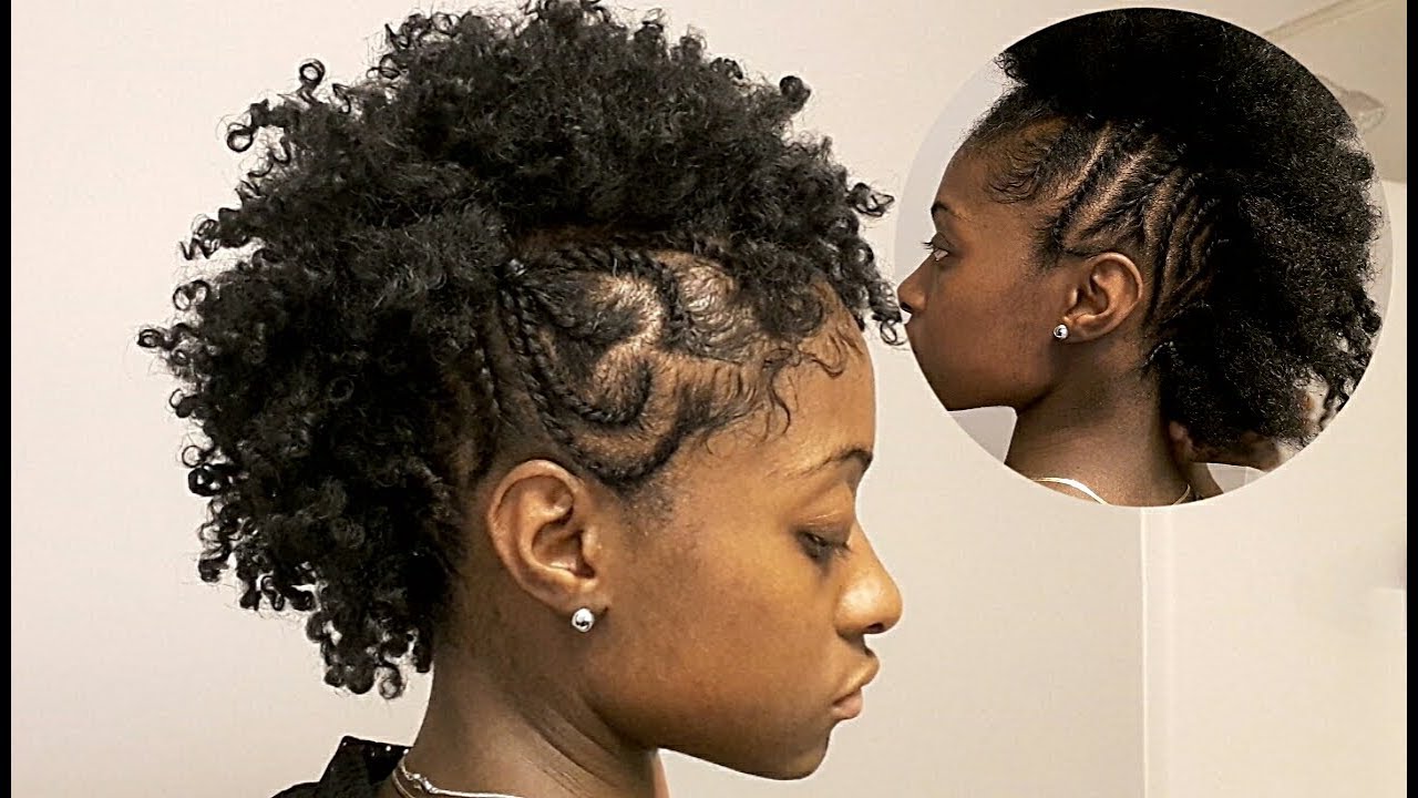mohawk natural haircut Heart Design Mohawk on Natural Hair
