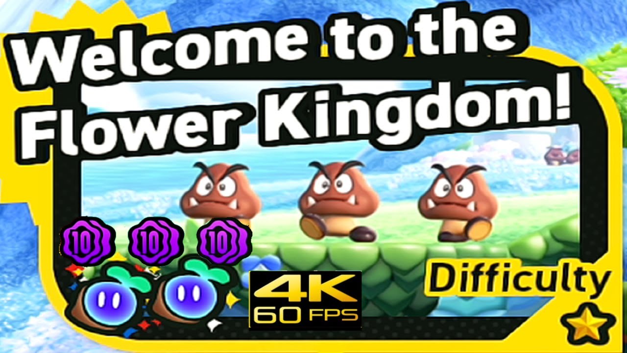 Super Mario Bros. Wonder Gameplay - Welcome to the Flower Kingdom! [4K 60FPS]