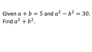 Quadratic Simultaneous Equations Random Exercise 8
