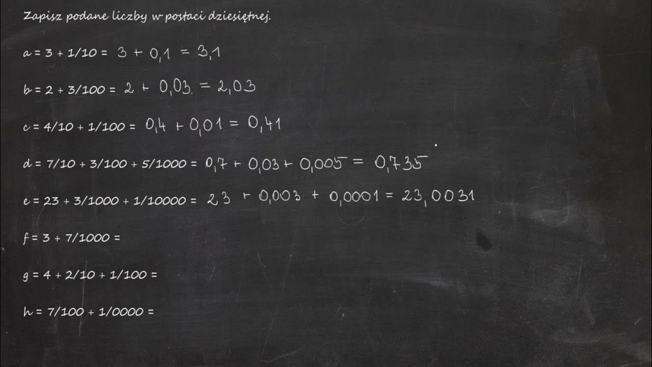Zapisz Podane Liczby W Postaci Dziesiętnej www.youtube.com