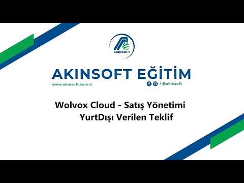 WolvoxCloud - Satış Yönetimi - YurtDışı Verilen Teklif