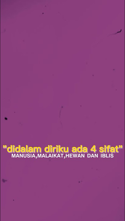 4 sifat yang ada di dalam diriku😎