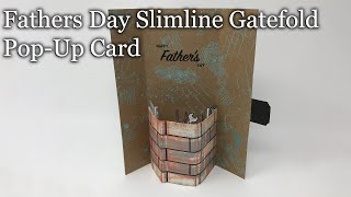Fathers day slimline gatefold pop up card @CreativeTimewithME
