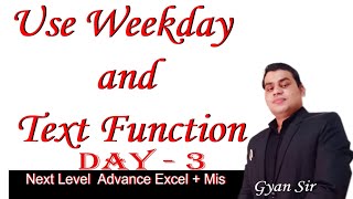 how to use the weekday and text formulas in advance Excel  @Gyansir419  #msexcel #advanceexcel screenshot 5