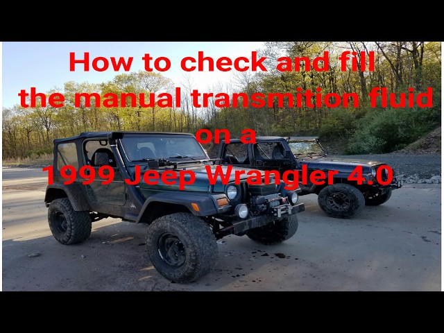 How to fill and check the transmition fluid on a 1999 jeep wrangler  -  YouTube