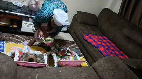 MY NIGHT ROUTINE WITH MY TWINS HOW I COOK MUKIMO F...