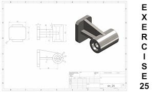 ⚡ SOLIDWORKS || Beginners Tutorial || Exercise - 25 || with narration.