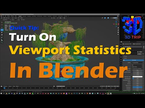 Blender: Turning on Viewport Statistics