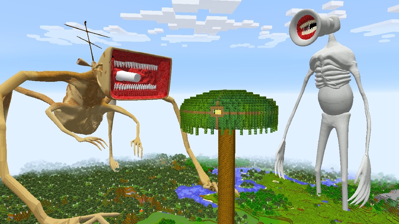 SURVIVING FROM MEGAHORND AND MEGAPHONE in Minecraft - Gameplay