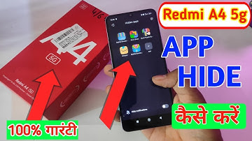 How to hide apps in Redmi a4 5g/Redmi a4 5g me app hide setting kaise kare,Redmi a4 5g app hide